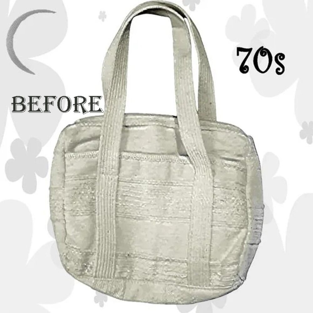 Boho Art Purse is OOAK Vintage 70s Wearable Art - Hippie Cottagecore Bag - Picture 12 of 12